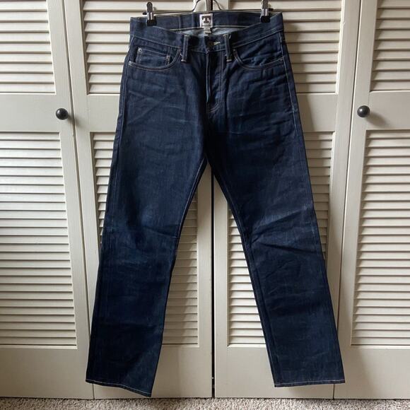 Tellason White Oak Cone Denim Selvedge Blue Jeans Ankara Straight Leg Size 29x32